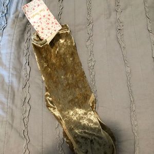 Free People Crushed Velvet Socks